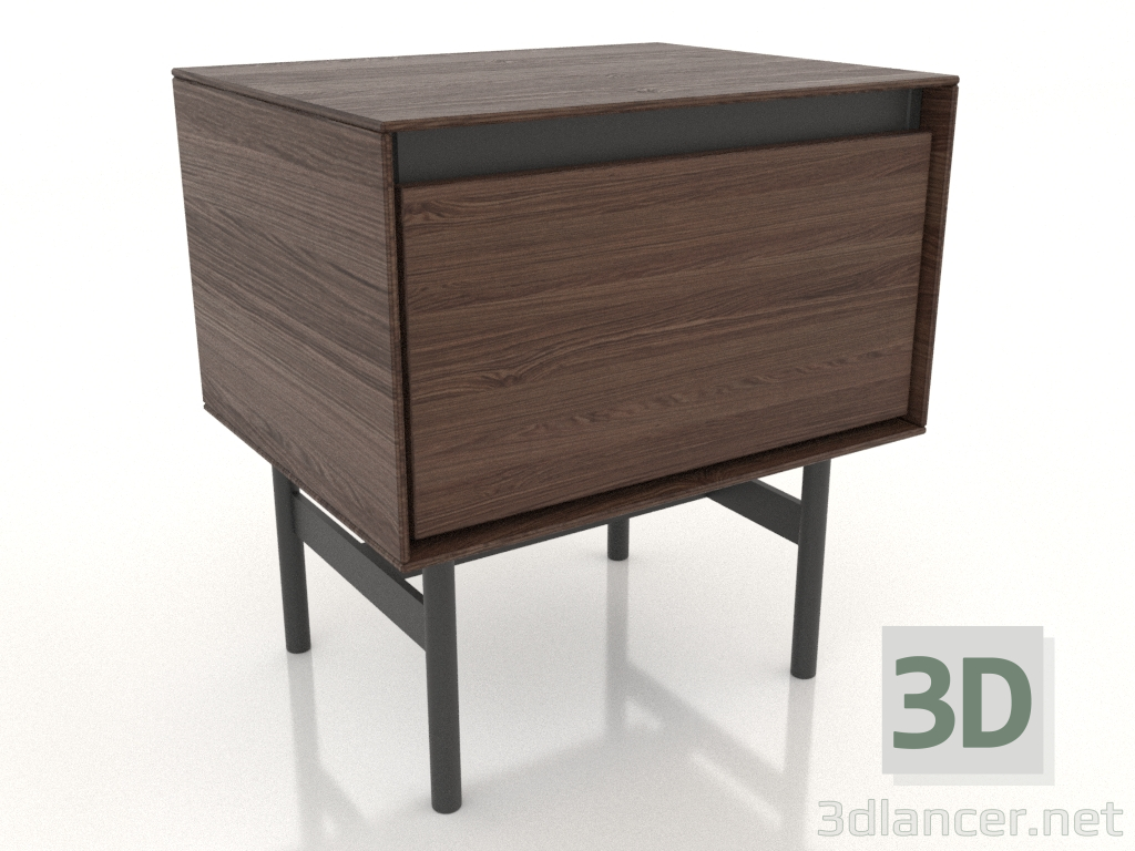 3D Modell Nachttisch STAND 500 mm (dunkler Nussbaum) - Vorschau