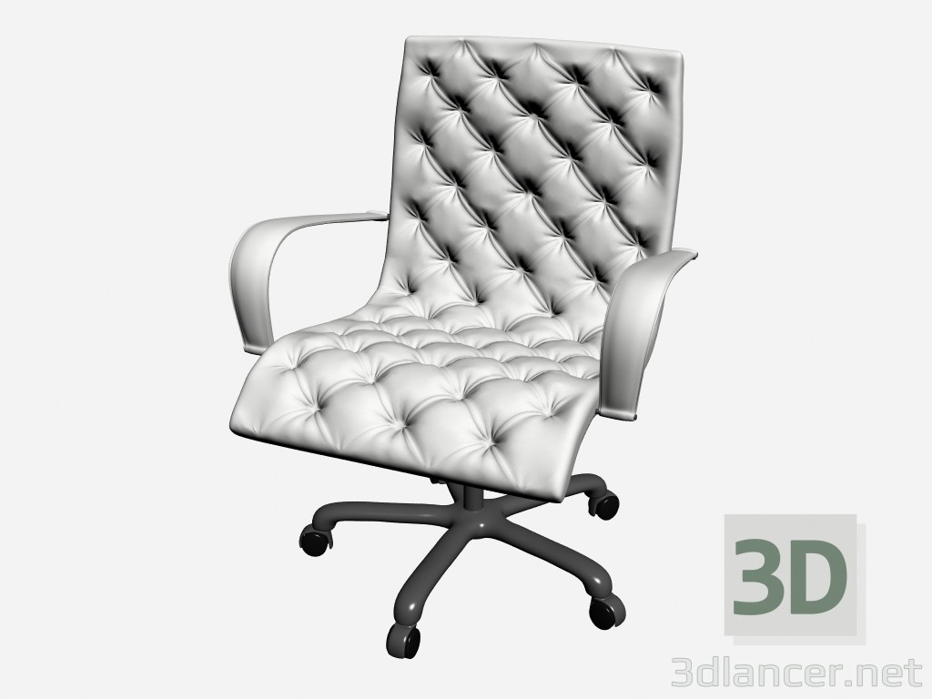 modèle 3D Fauteuil capitonne Herman - preview