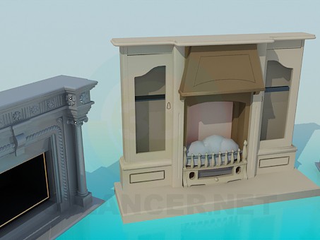 3d model Different fireplaces - preview