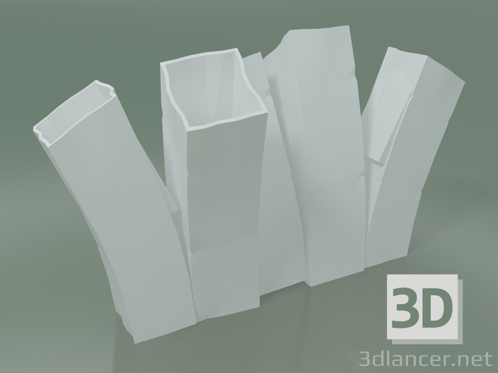 Modelo 3d Skyline do vaso acima (H 35cm, branco) - preview