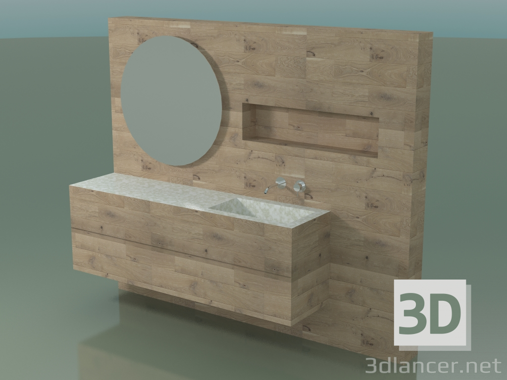 modèle 3D Système de décoration de salle de bain (D06) - preview