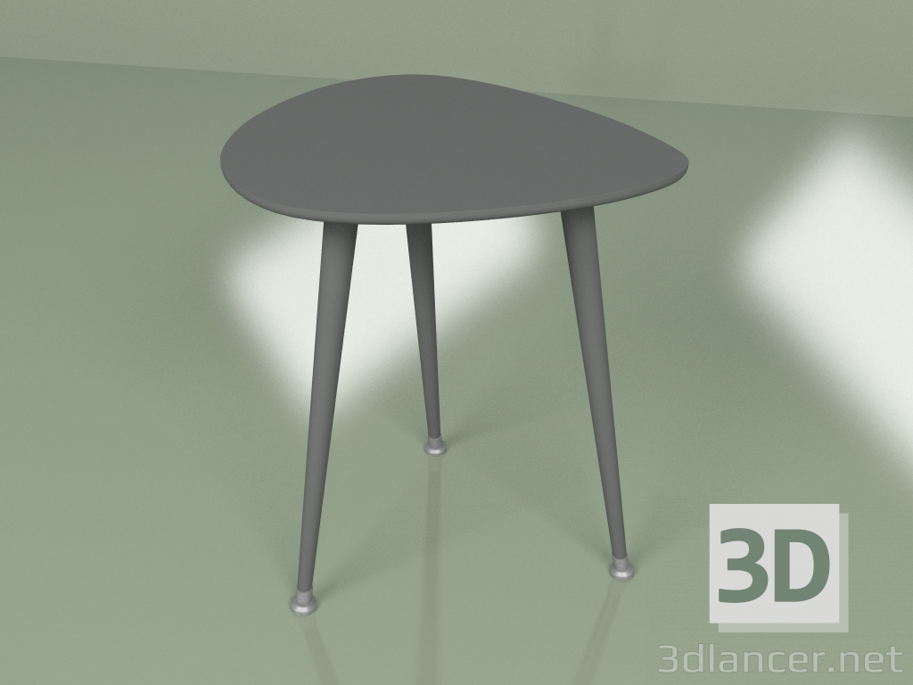 modello 3D Tavolino Drop monocromatico (grigio scuro) - anteprima