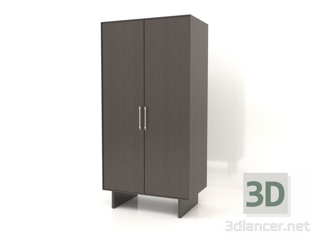 3d model Armario W 02 (1000x600x2000, marrón madera) - vista previa