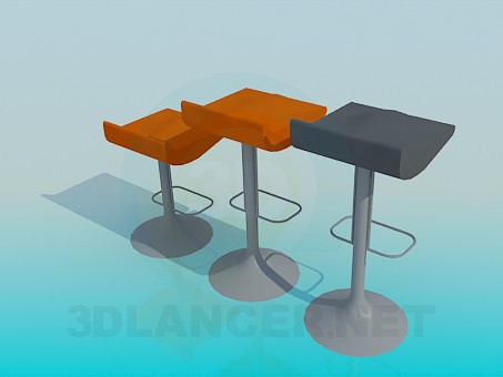 modèle 3D Chaises de bar - preview