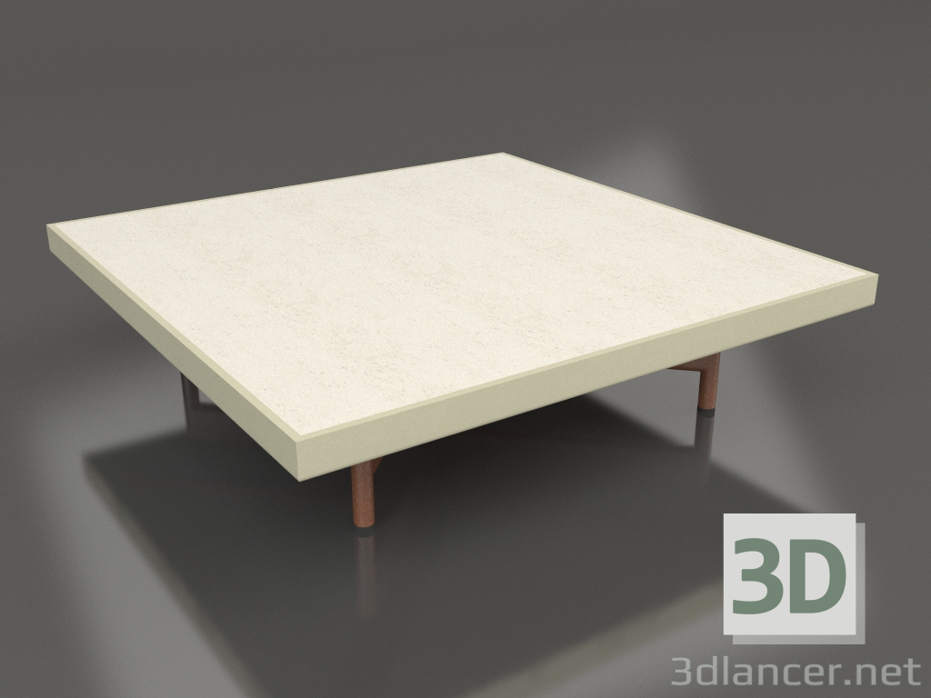 3d model Square coffee table (Gold, DEKTON Danae) - preview