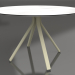 modèle 3D Table à manger ronde sur pied colonne Ø120 (Or) - preview