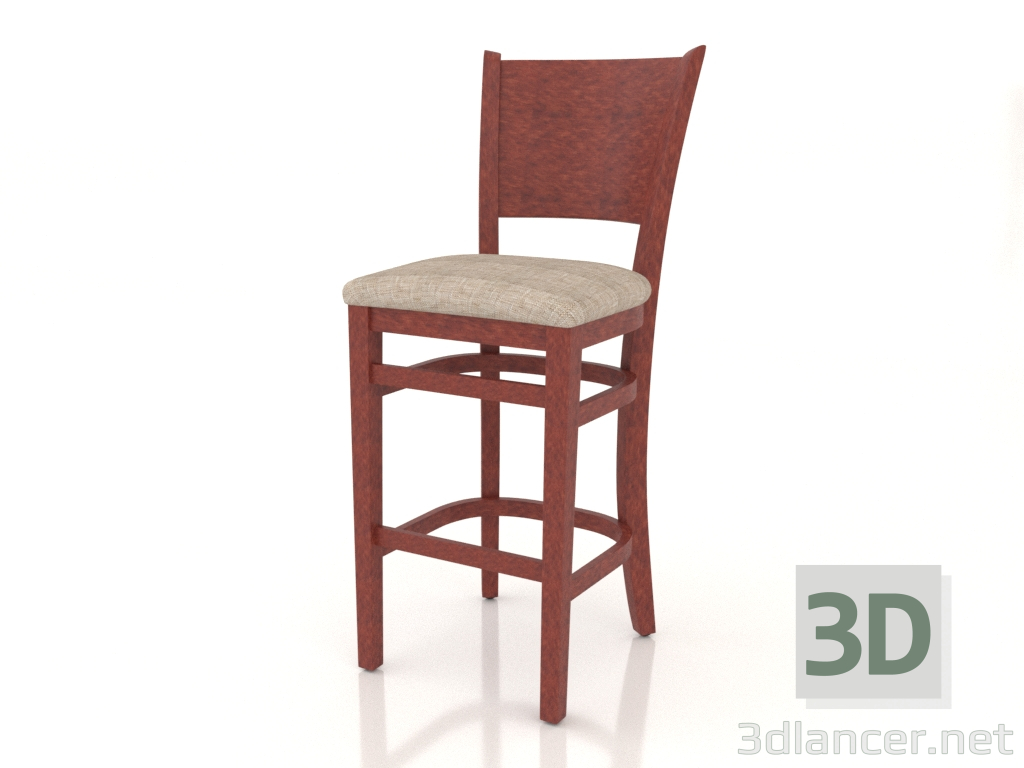 modello 3D Sgabello da bar Bristol (Ciliegio) - anteprima