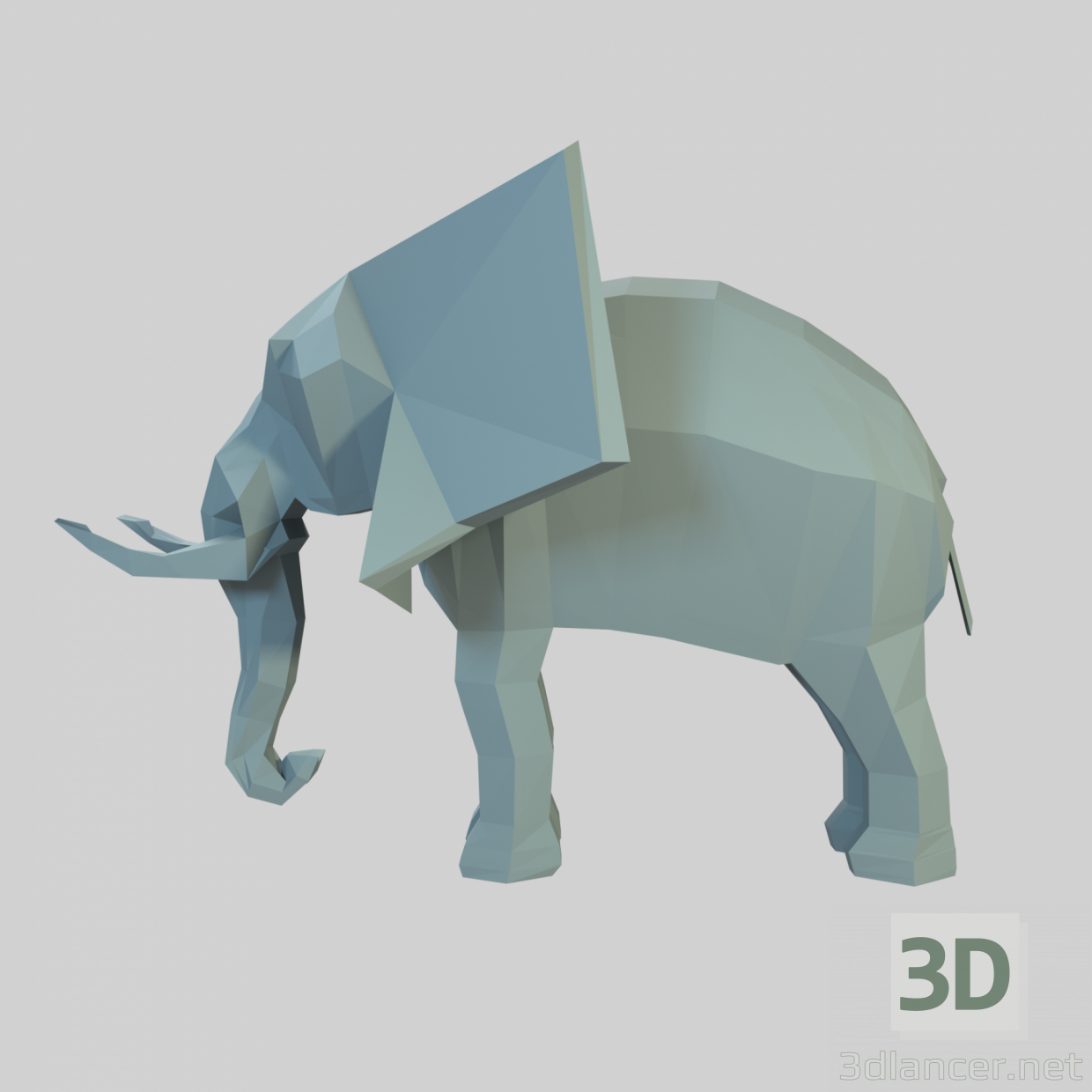 modèle 3D de Éléphant low poly acheter - rendu