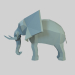 Elefante bajo poli 3D modelo Compro - render