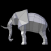 Elefante bajo poli 3D modelo Compro - render