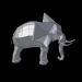 Elefante bajo poli 3D modelo Compro - render