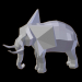 Elefante bajo poli 3D modelo Compro - render