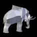 Elefante bajo poli 3D modelo Compro - render