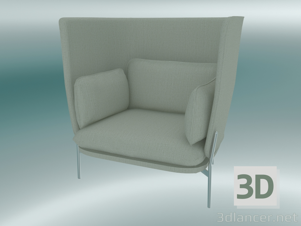 3d model Armchair Cloud (LN5, 90x111 H 120cm, Chromed legs, Sunniva 2 811) - preview