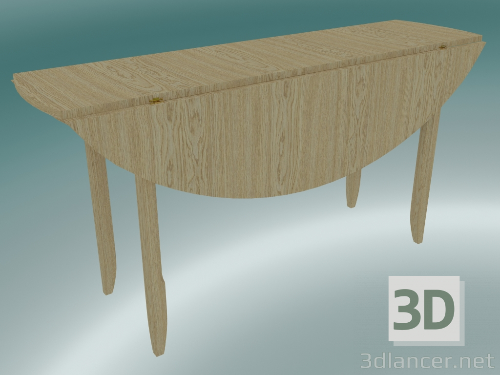 modello 3D Consolle da pranzo pieghevole (rovere chiaro) - anteprima