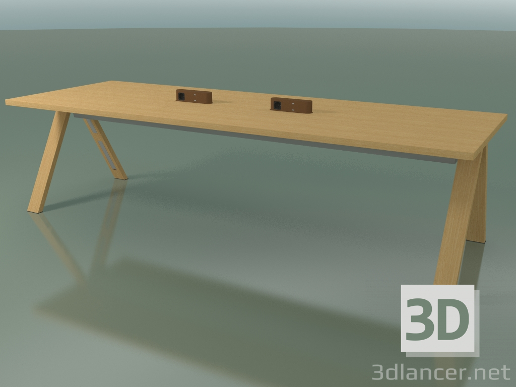 3d model Table with office worktop 5031 (H 74 - 280 x 98 cm, natural oak, composition 2) - preview