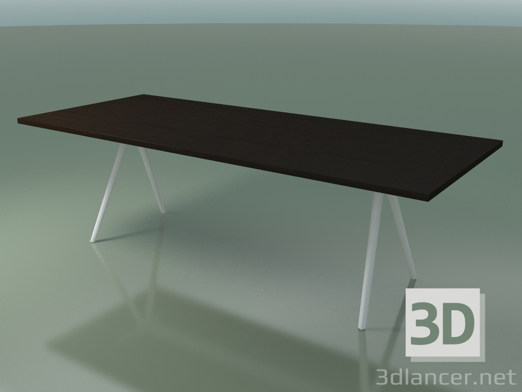 modèle 3D Table rectangulaire 5434 (H 74 - 100x240 cm, pieds 150 °, plaqué wengé L21, V12) - preview