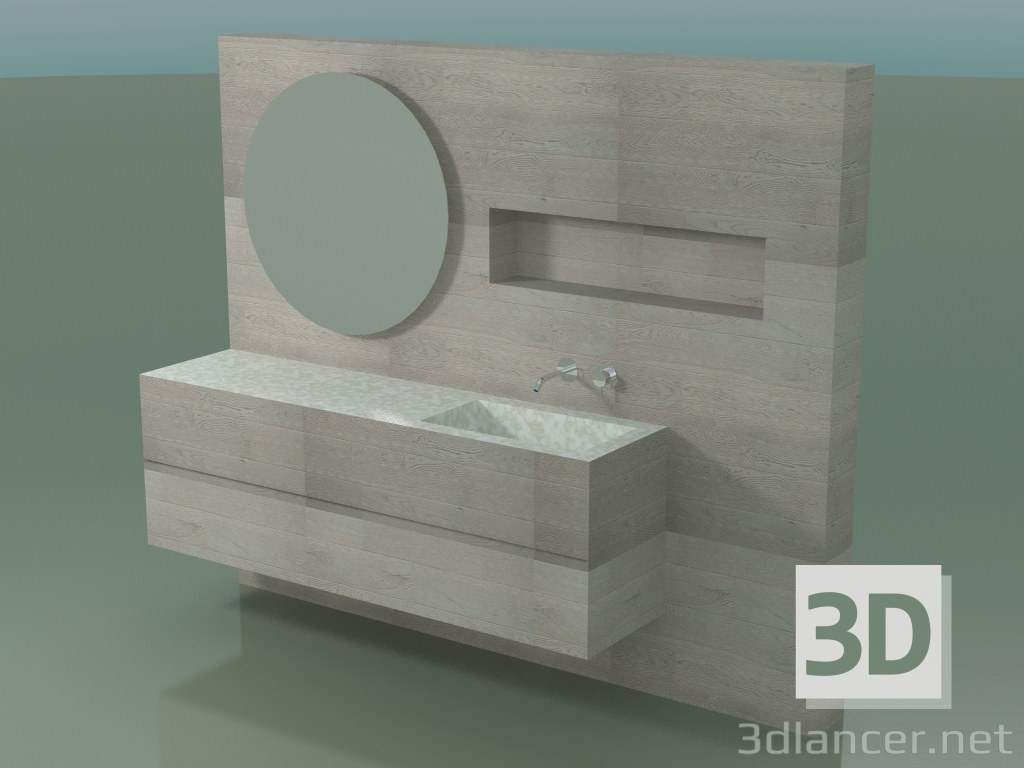 modello 3D Sistema di arredo bagno (D09) - anteprima