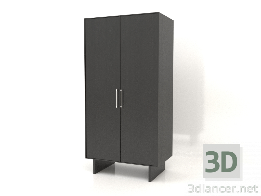 modèle 3D Armoire W 02 (1000x600x2000, bois noir) - preview