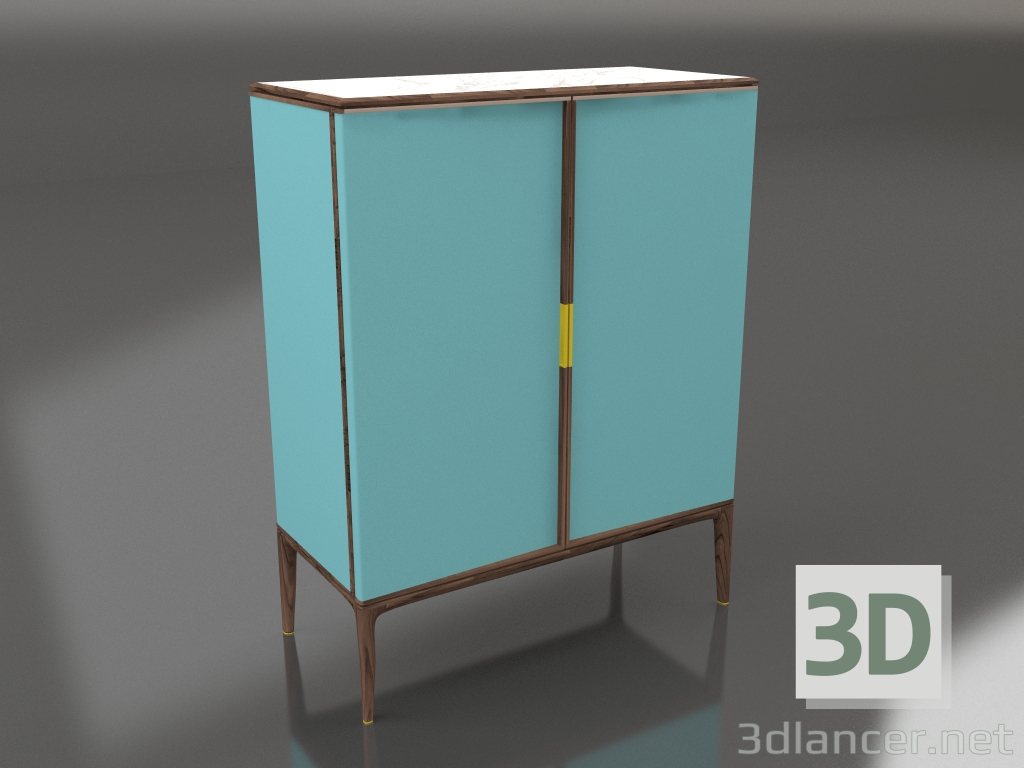 modello 3D Mobile Buffet Obliquo - anteprima