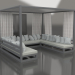 3d model Sofa with curtains (Anthracite) - preview