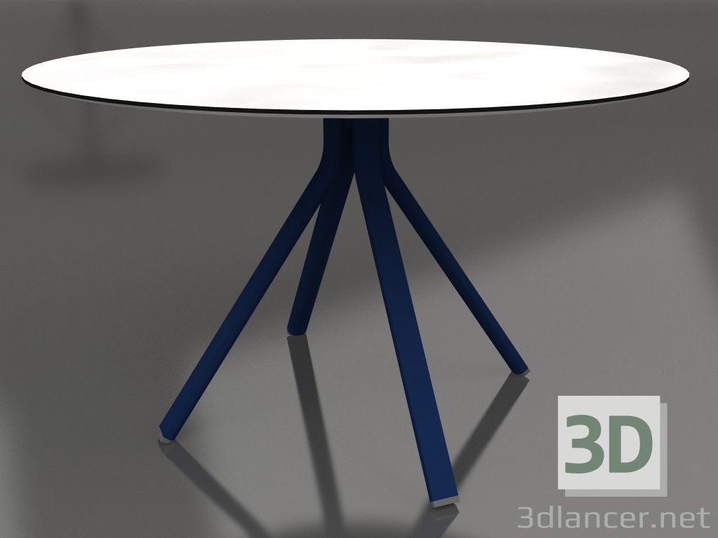 3d model Mesa de comedor redonda con pata de columna Ø120 (Azul noche) - vista previa