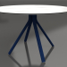 3d model Mesa de comedor redonda con pata de columna Ø120 (Azul noche) - vista previa