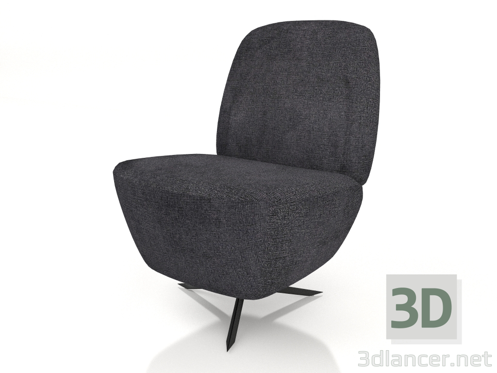 3d model Sillón Dusk (Gris oscuro) - vista previa