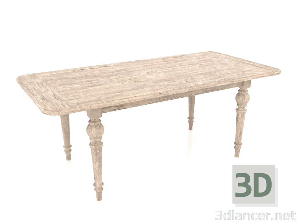 Modelo 3d Mesa de jantar (carvalho branco) - preview