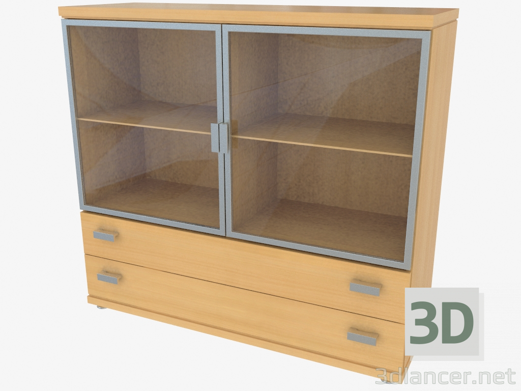 3d model Buffet alto de dos secciones (490-43) - vista previa