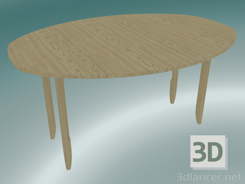 modello 3D Unfolding consolle da pranzo (Rovere chiaro) - anteprima