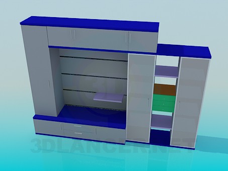 3d model Closet-wall - preview