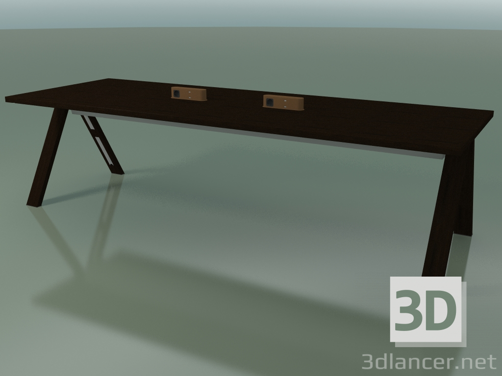 3d model Table with office worktop 5031 (H 74 - 280 x 98 cm, wenge, composition 2) - preview