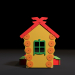 3d Childrens playhouse with a sandbox model buy - render