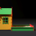 3d Childrens playhouse with a sandbox model buy - render