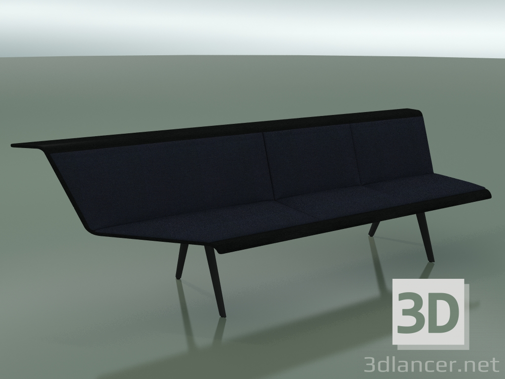 3D Modell Modul eckig dreifach warten 4508 (90 ° rechts, schwarz) - Vorschau