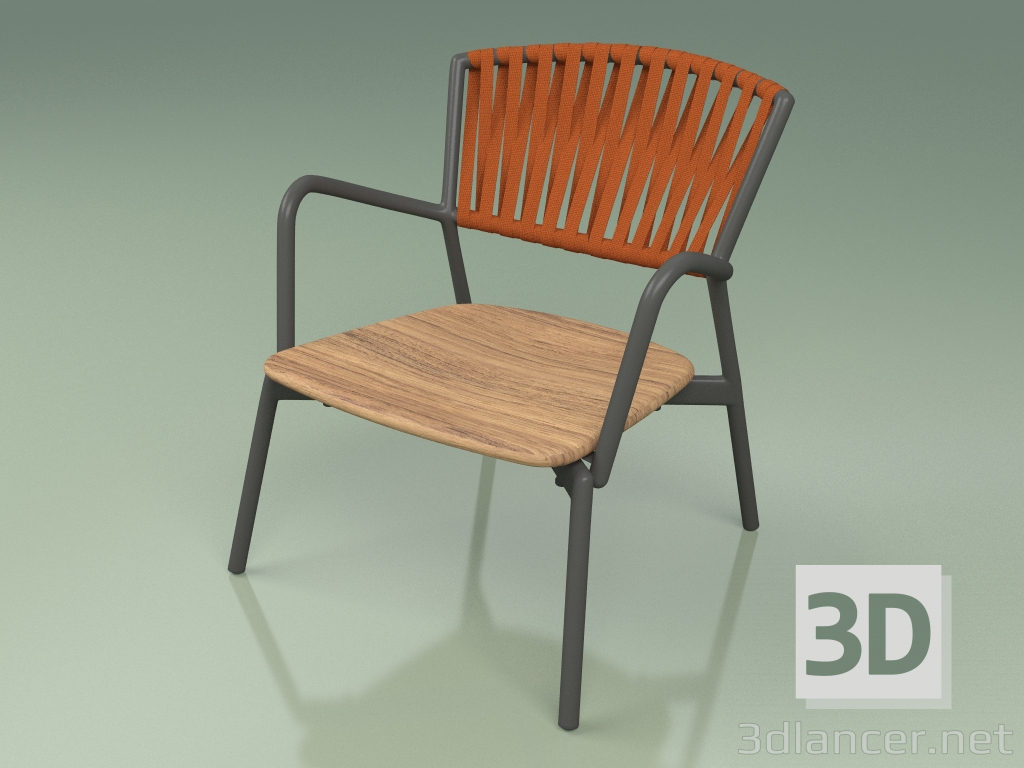 3D Modell Stuhl 127 (Gürtel Orange) - Vorschau