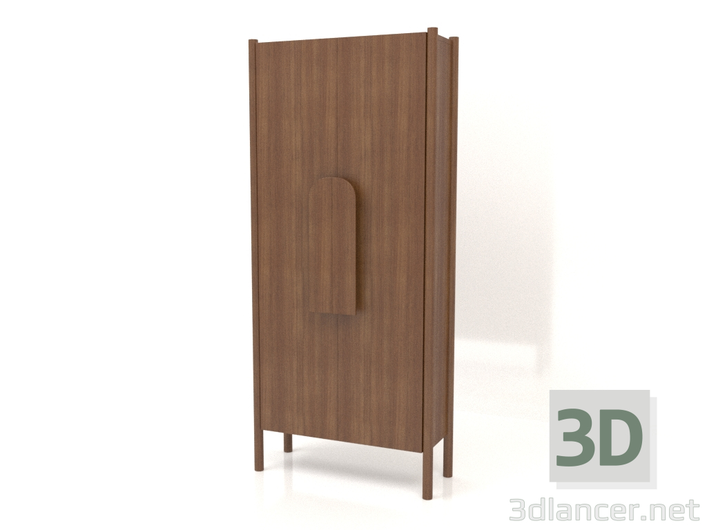 modèle 3D Armoire à poignées courtes W 01 (800x300x1800, bois brun clair) - preview