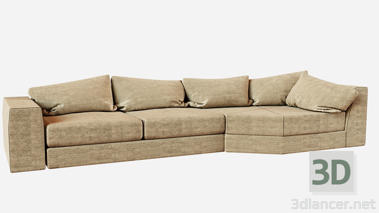 3d model Sofa cama - vista previa