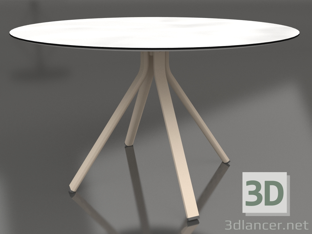 Modelo 3d Mesa de jantar redonda com perna de coluna Ø120 (Areia) - preview