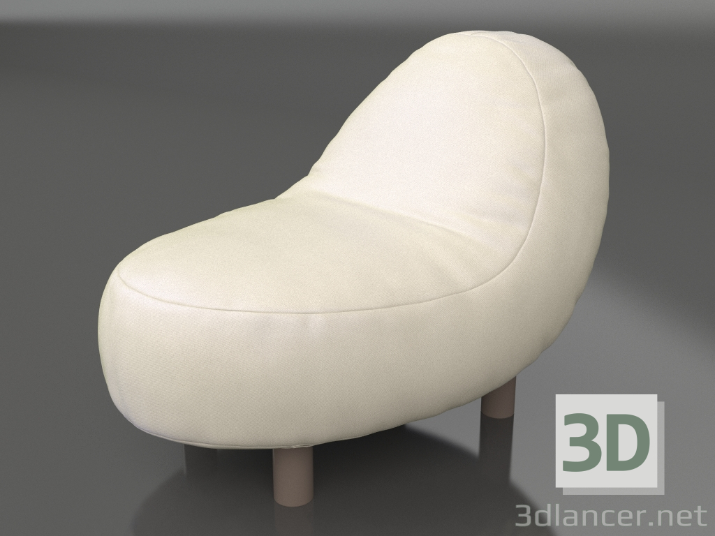 modello 3D Pouf (Bronzo) - anteprima