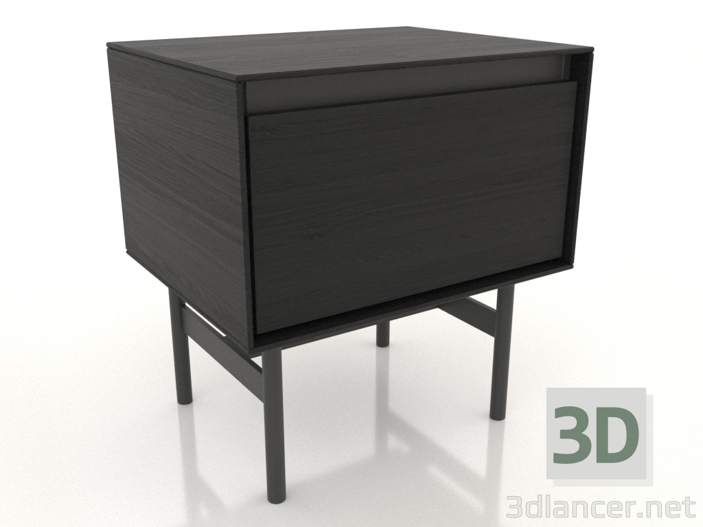 3d model Mesilla de noche STAND 500 mm (negro RAL 9005) - vista previa