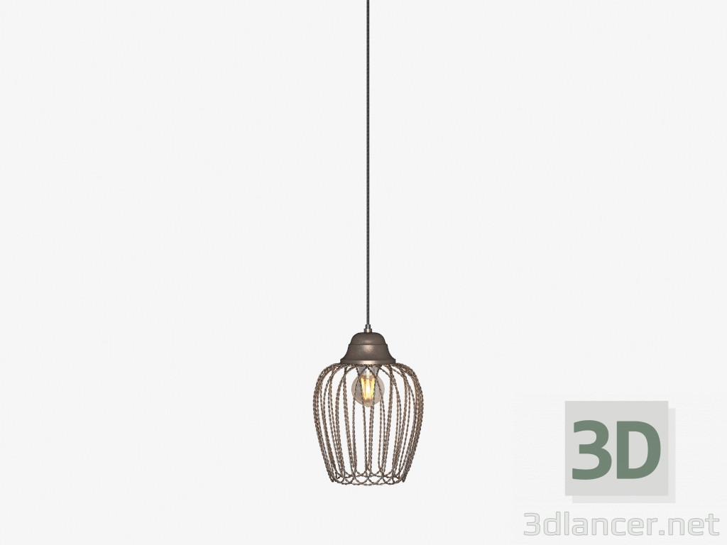 3D Modell Deckenbeleuchtung EVRON OVAL METAL FRAME CHANDELIER (CH091A-1) - Vorschau