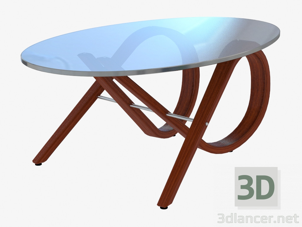 3d модель Стол журнальный с овальной столешницей – превью