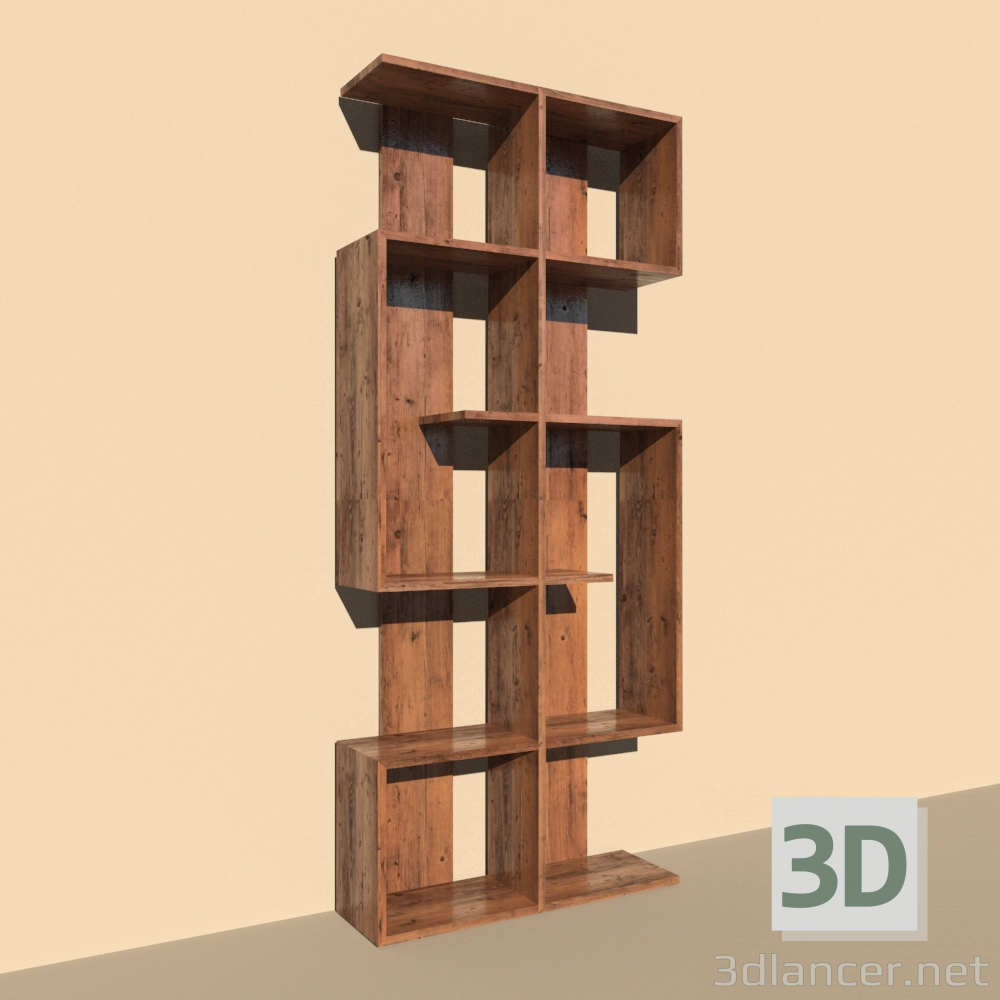 3D Modell Buch-rack - Vorschau