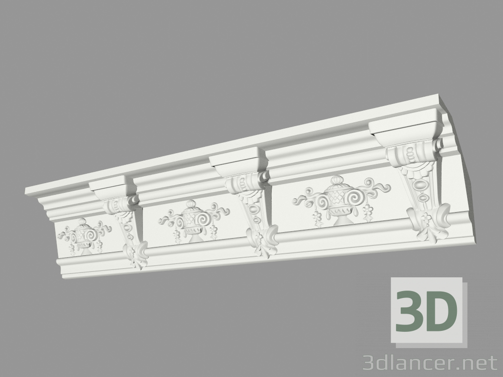 modello 3D Cornicioni sagomati (КФ52) - anteprima