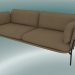 modèle 3D Sofa Sofa (LN3.2, 84x220 H 75cm, Jambes noires et chaudes, Hot Madison 495) - preview