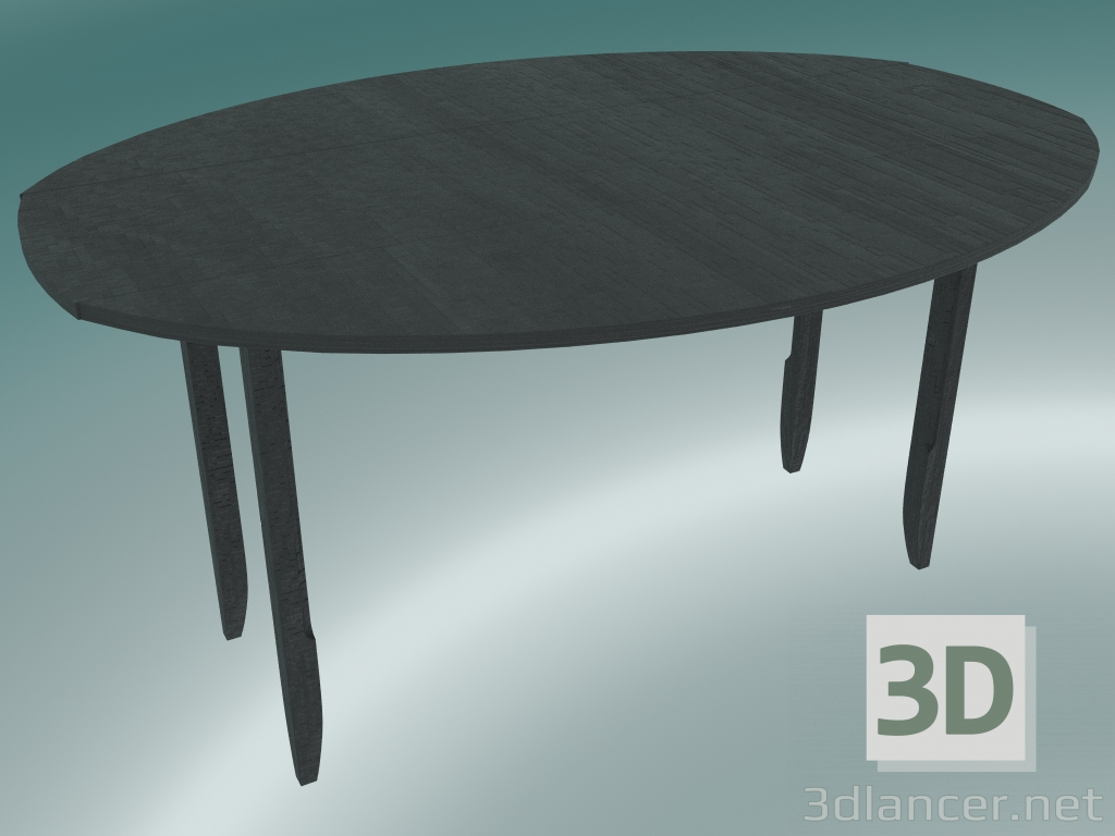 3D Modell Aufklappbare Esskonsole (Dark Oak) - Vorschau