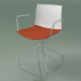 3d model Chair 0455 (swivel, with armrests, with seat cushion, polypropylene PO00101) - preview