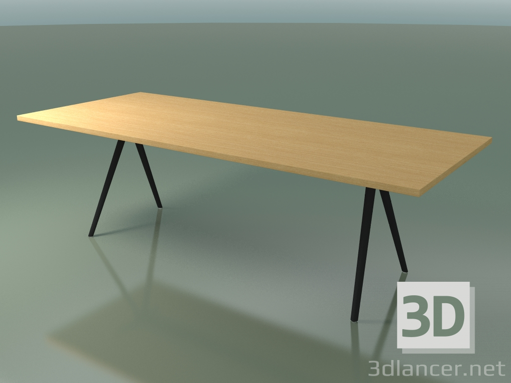 modèle 3D Table rectangulaire 5434 (H 74 - 100x240 cm, pieds 150 °, plaqué L22 chêne naturel, V44) - preview